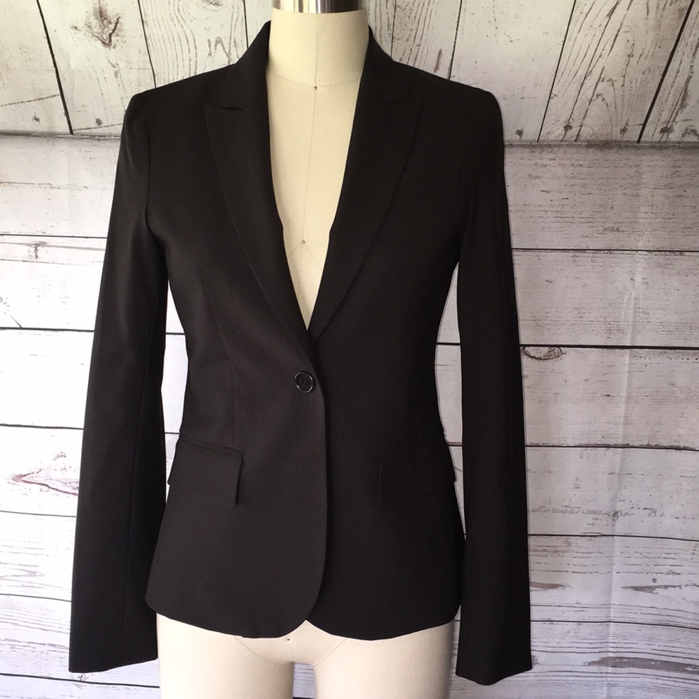 Theory Brown Single Button Lightweight Blazer Euc - image 1